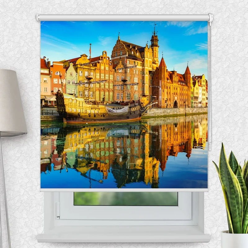 Motivrollo 'Skyline Danzig Polen' | Bis B 430 x H 440 cm