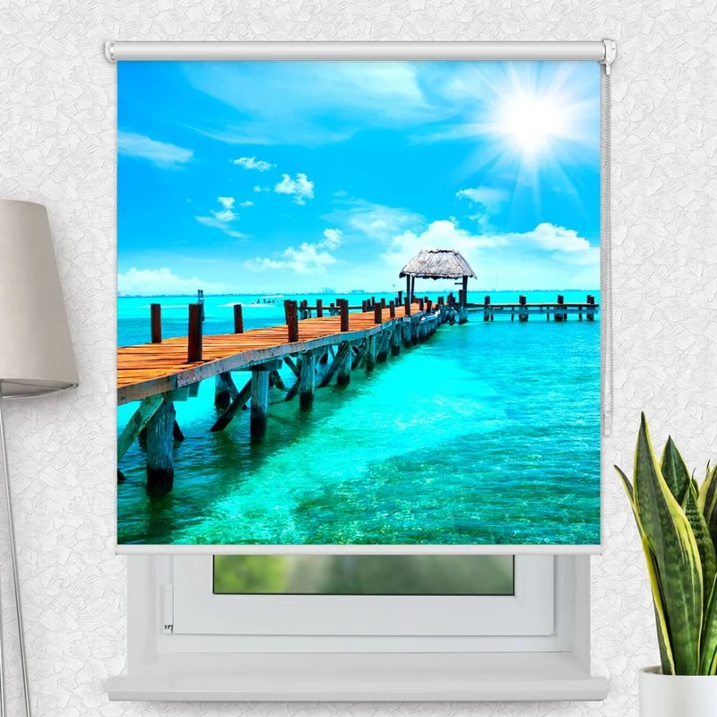 Motivrollo 'Tropical Beach Resort' | Bis B 430 x H 440 cm