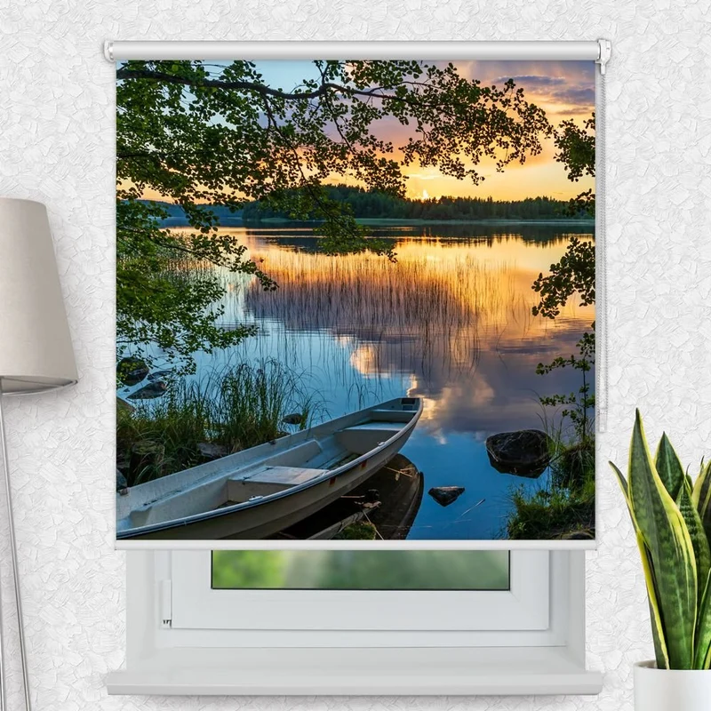 Motivrollo 'Findland See Im Sommer' | Bis B 430 x H 440 cm