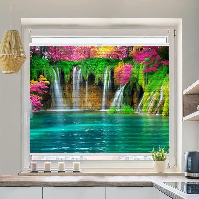 Plissee Motiv "Wasserfall in Kroatien"
