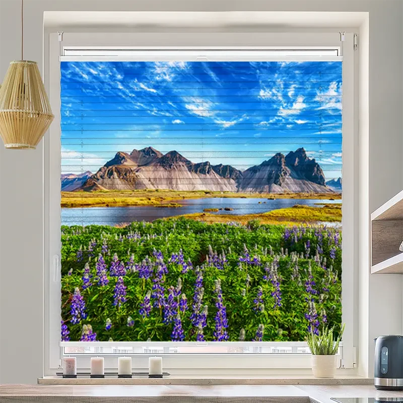 Plissee Motiv "Berglandschaft Island"