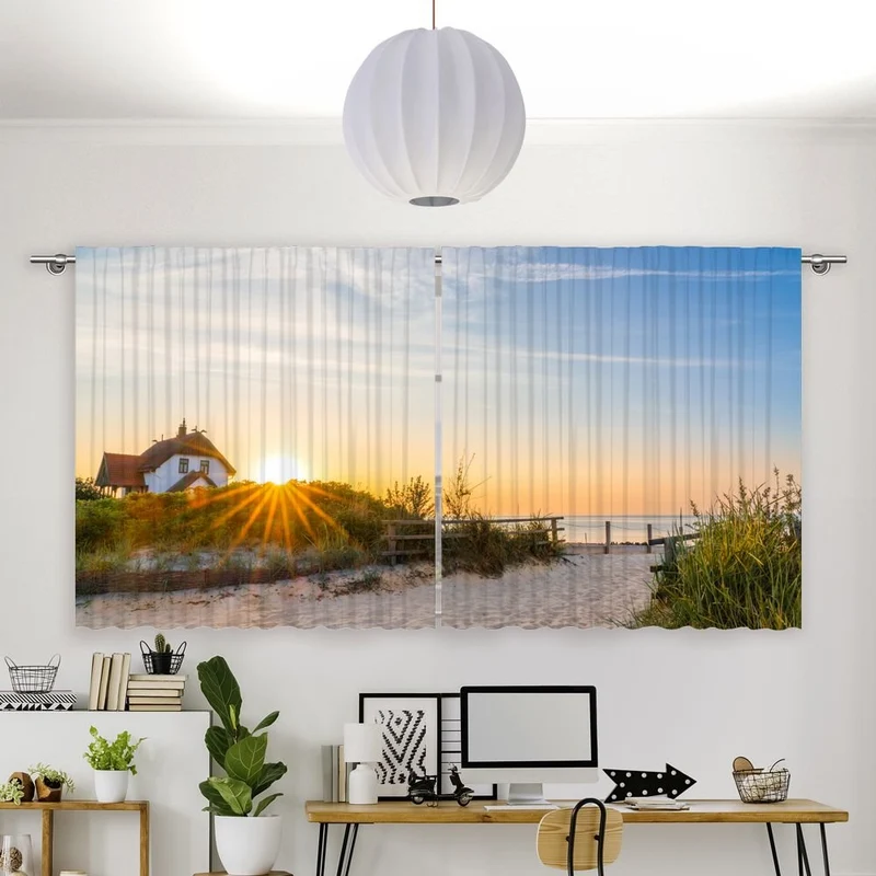 Vorhang Motiv 'Heiligenhafen Meer Sonnenaufgang'