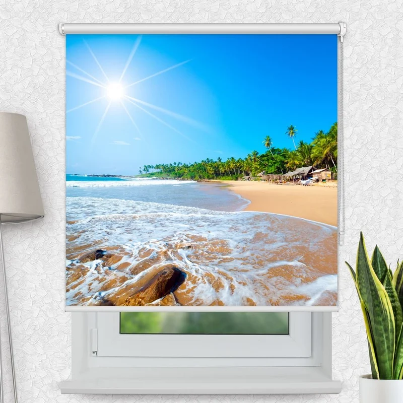 Motivrollo 'Traumhafter Strand' | Bis B 430 x H 440 cm