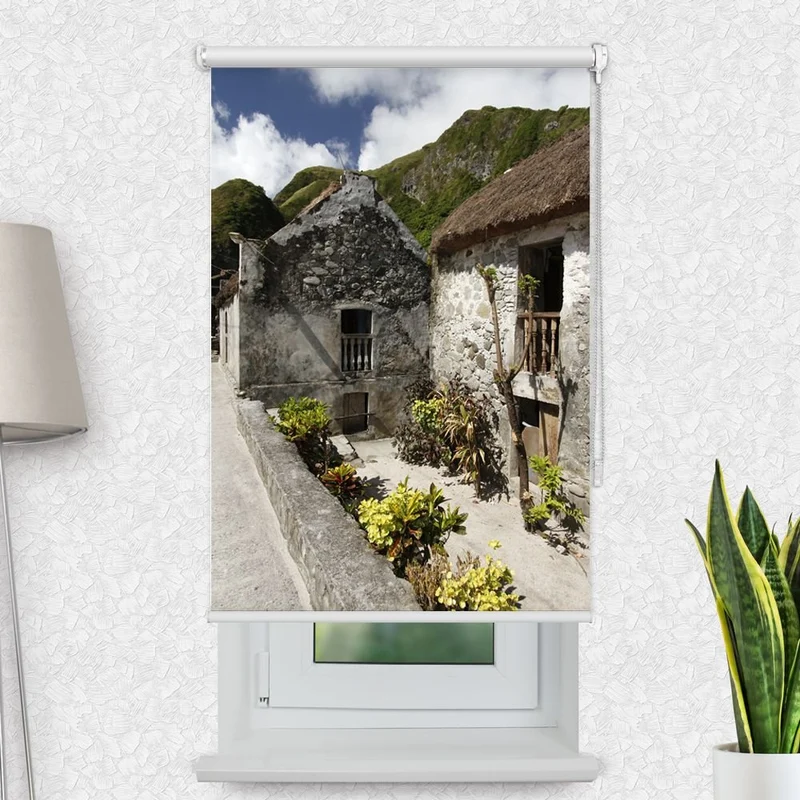 Motivrollo 'Altes Steinhaus Philippinen' | Bis B 430 x H 440 cm