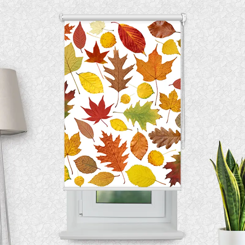 Motivrollo "Herbstlaub" | Bis B 430 x H 440 cm