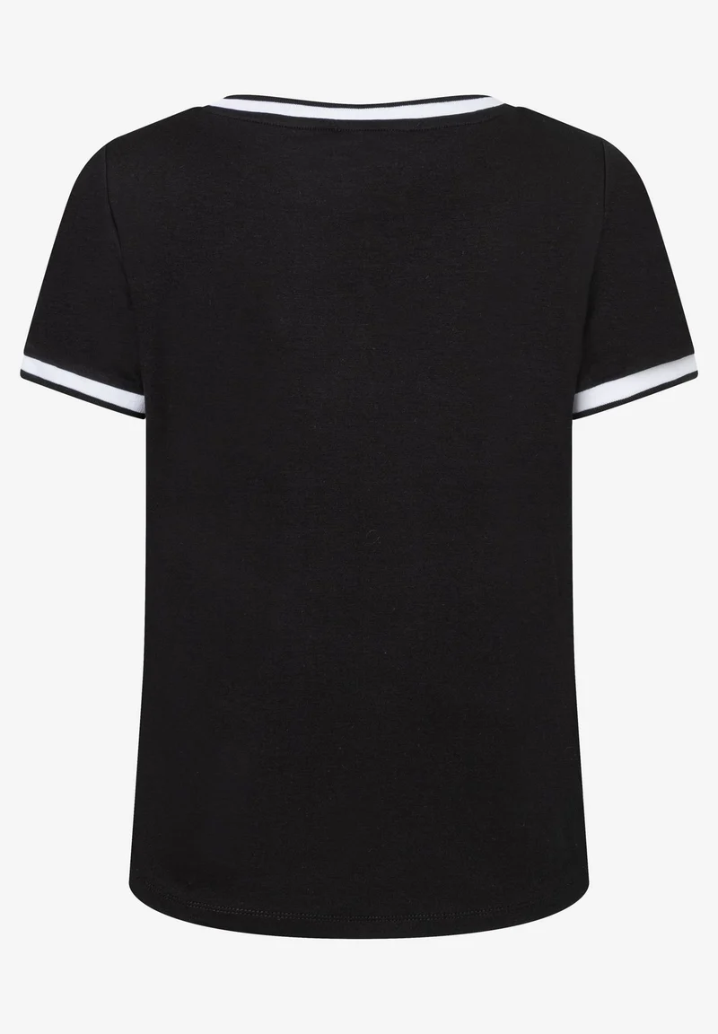 Blusenshirt mit Kontrastabschlüssen