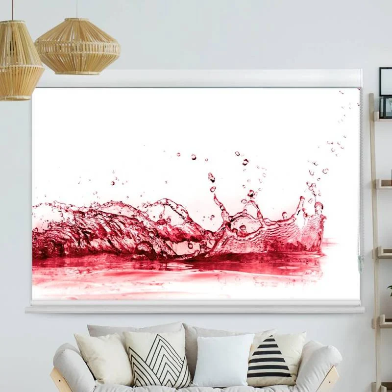 Kassettenrollo Motiv "Rotwein Splash" | bis B 420 x H 420 cm
