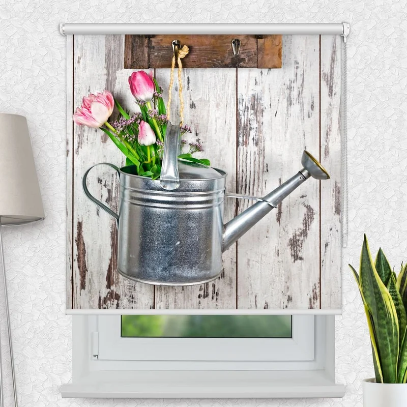 Motivrollo 'Shabby Chic Giesskanne' | Bis B 430 x H 440 cm