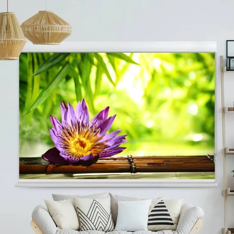 Kassettenrollo Motiv "Lotus Spa" | bis B 420 x H 420 cm
