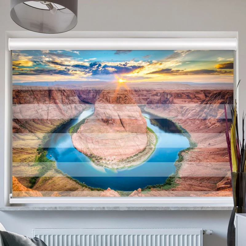 Doppelrollo mit Kassette "Grand Canyon Horseshoe"