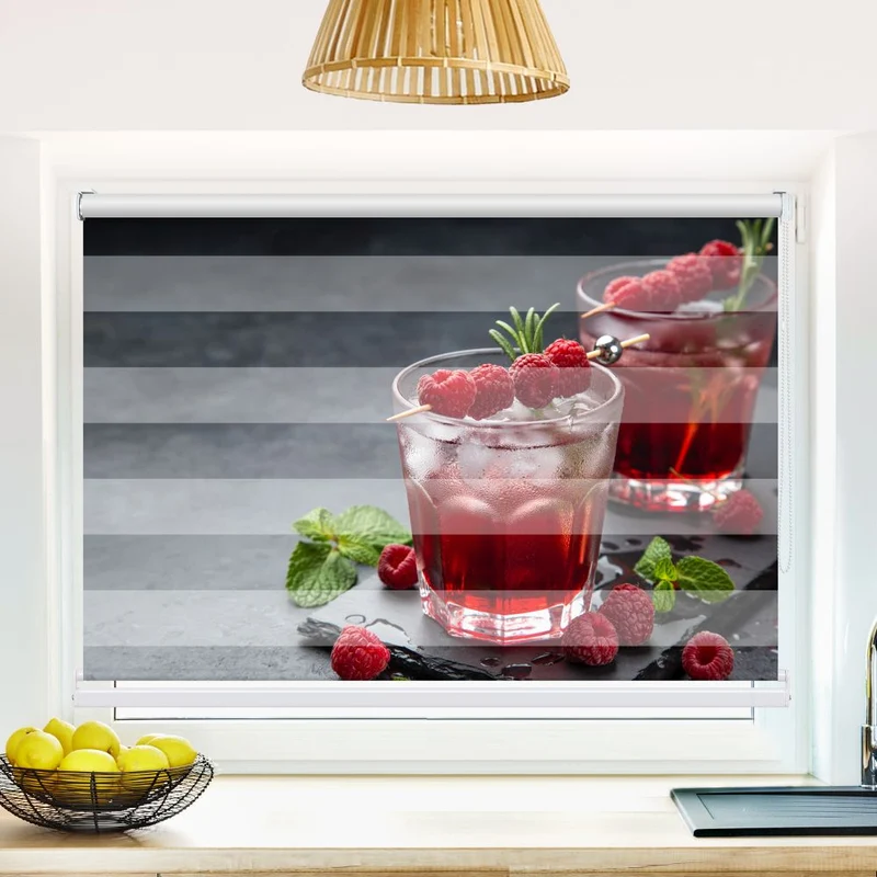 Klemmfix Doppelrollo 'Himbeer Cocktail' | Klemm Doppelrollo