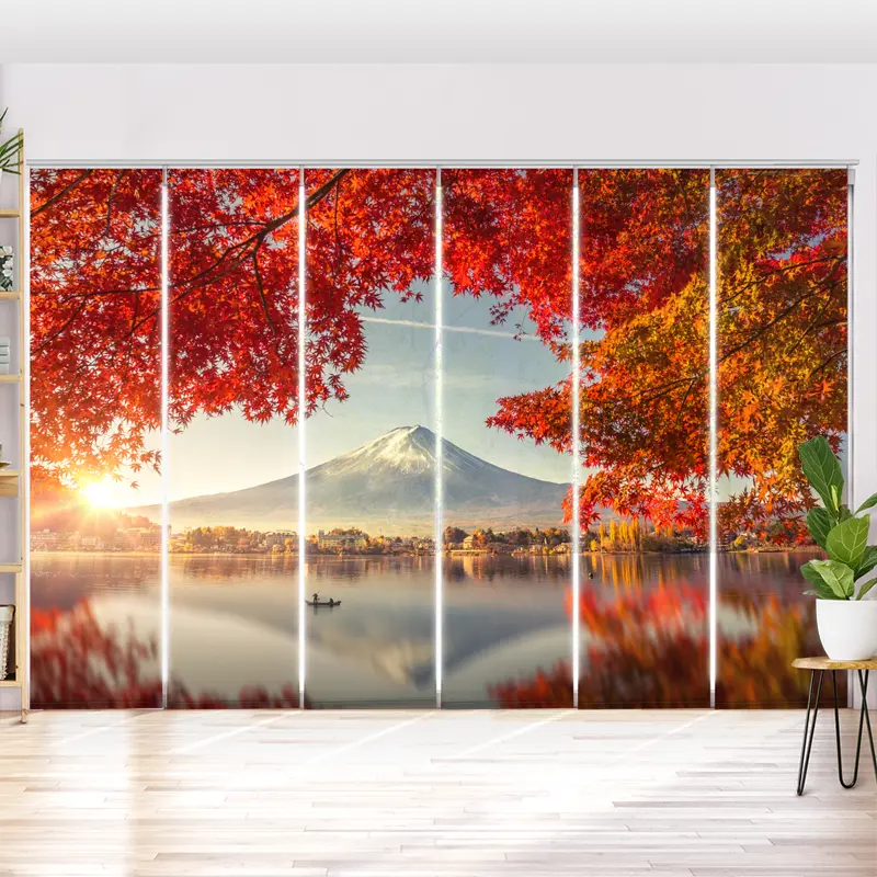 Schiebegardine Motiv "Herbstsee Kawaguchiko"