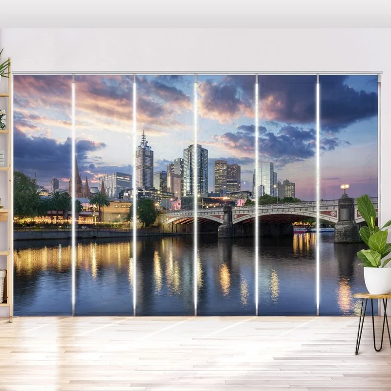 Schiebegardine Motiv 'Melbourne Skyline'