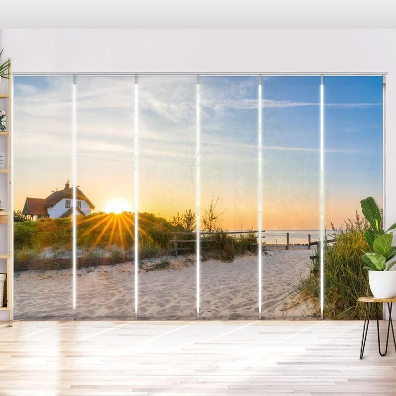 Schiebegardine Motiv 'Heiligenhafen Meer Sonnenaufgang'
