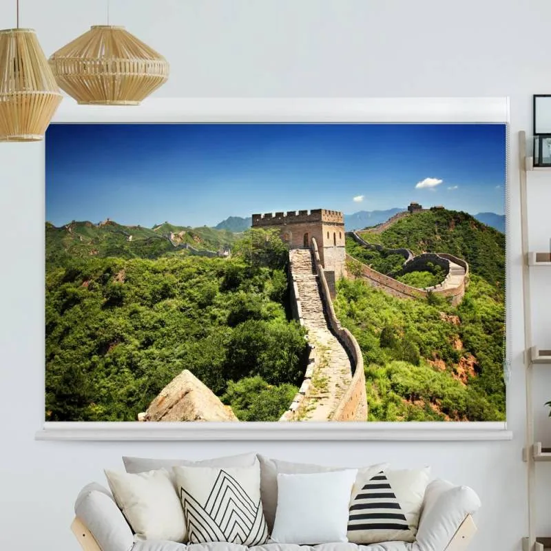 Kassettenrollo Motiv "Chinesische Mauer" | bis B 420 x H 420 cm