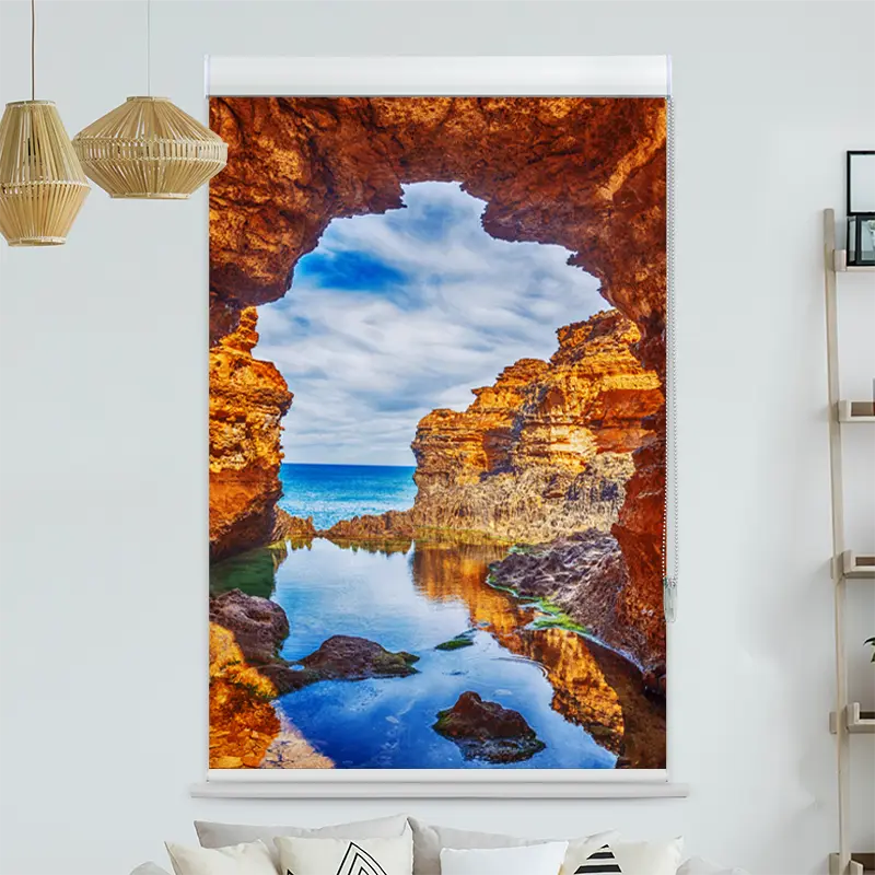 Kassettenrollo Motiv "Australien Meer" | bis B 420 x H 420 cm