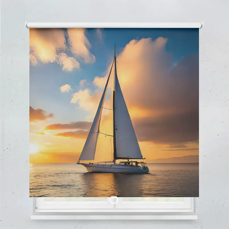 Springrollo Motiv "Segelboot Sommer Idylle Meer Ozean"