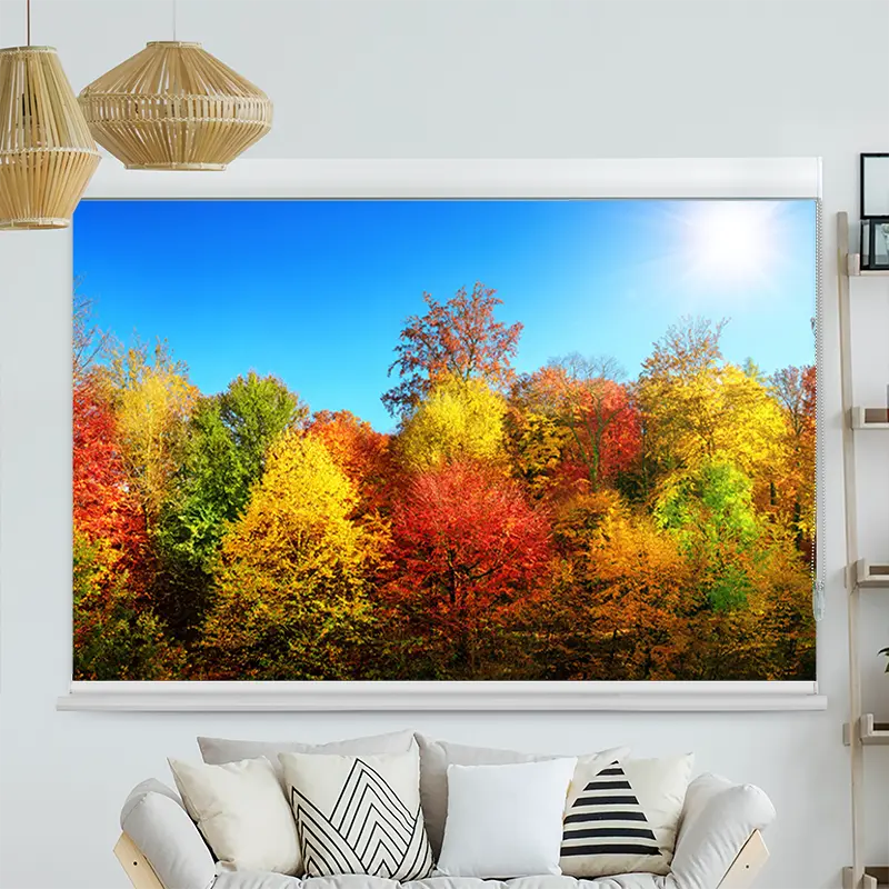Kassettenrollo Motiv "Bunter Herbstwald" | bis B 420 x H 420 cm