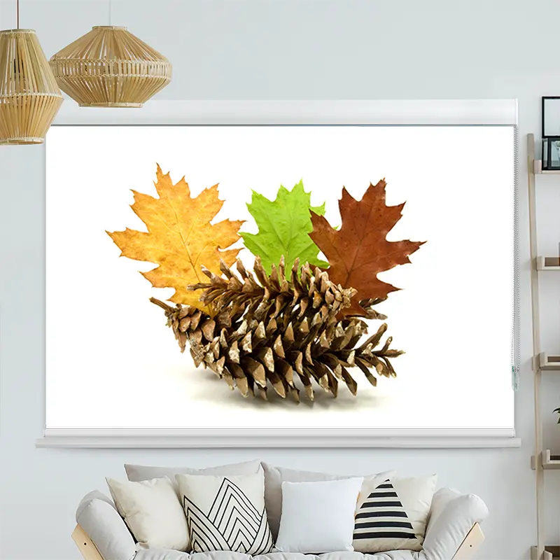 Kassettenrollo Motiv "Herbstdekoration" | bis B 420 x H 420 cm