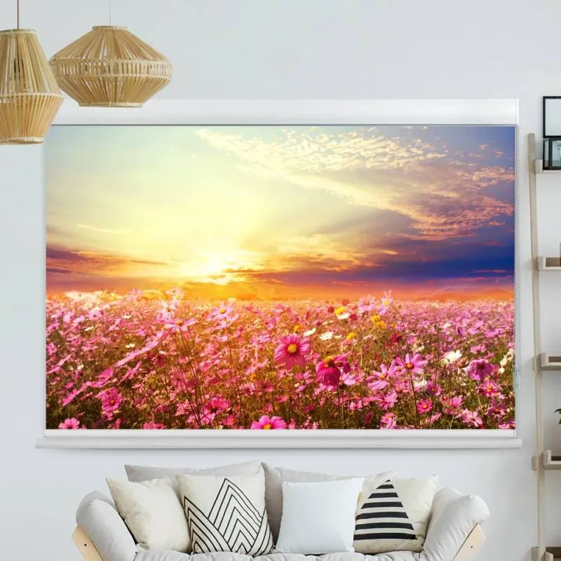 Kassettenrollo Motiv "Koesmeen Wiese Blueten" | bis B 420 x H 420 cm