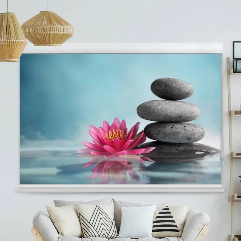 Kassettenrollo Motiv "Spa Zen Stones" | bis B 420 x H 420 cm