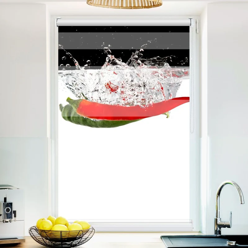 Klemmfix Doppelrollo 'Chili In Kalten Wasser' | Klemm Doppelrollo