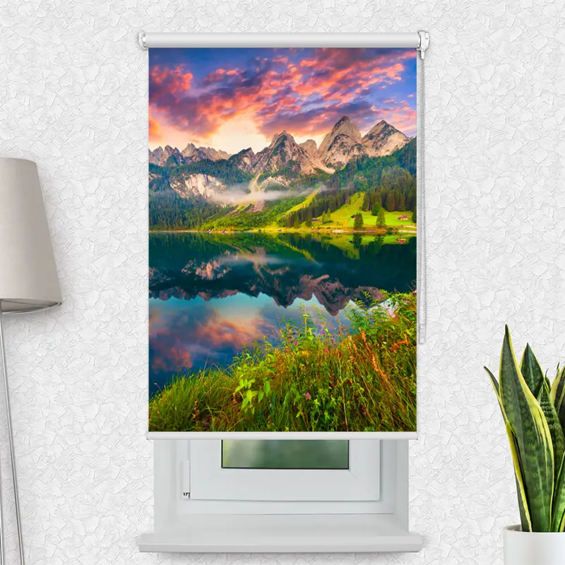 Motivrollo "Gosausee Berglandschaft" | Bis B 430 x H 440 cm