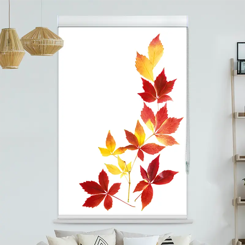 Kassettenrollo Motiv "Herbstblaetter" | bis B 420 x H 420 cm