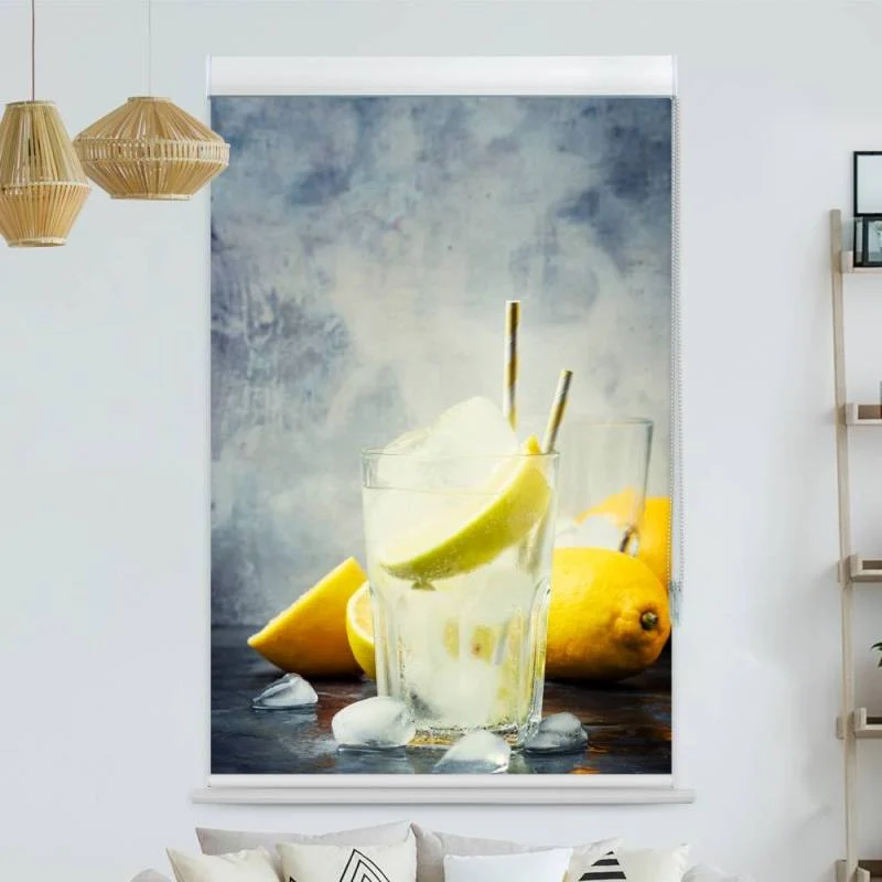 Kassettenrollo Motiv "Frische Zitronen" | bis B 420 x H 420 cm