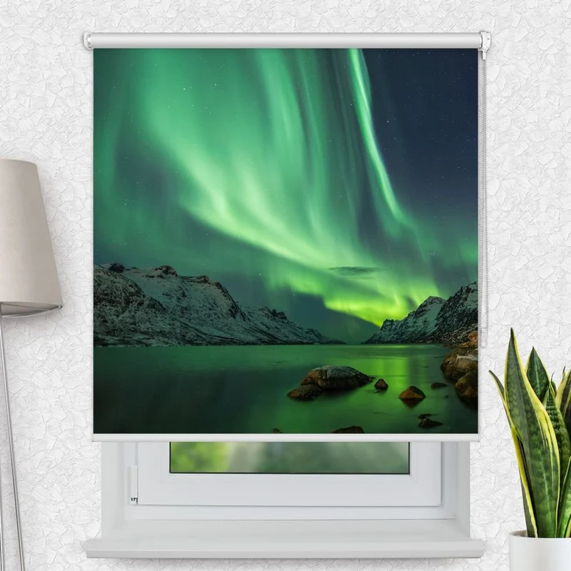 Motivrollo 'Aurora Borealis Polarlichter' | Bis B 430 x H 440 cm