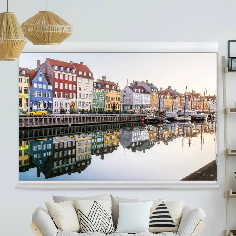 Kassettenrollo Motiv "Kopenhagen Nyhavn" | bis B 420 x H 420 cm