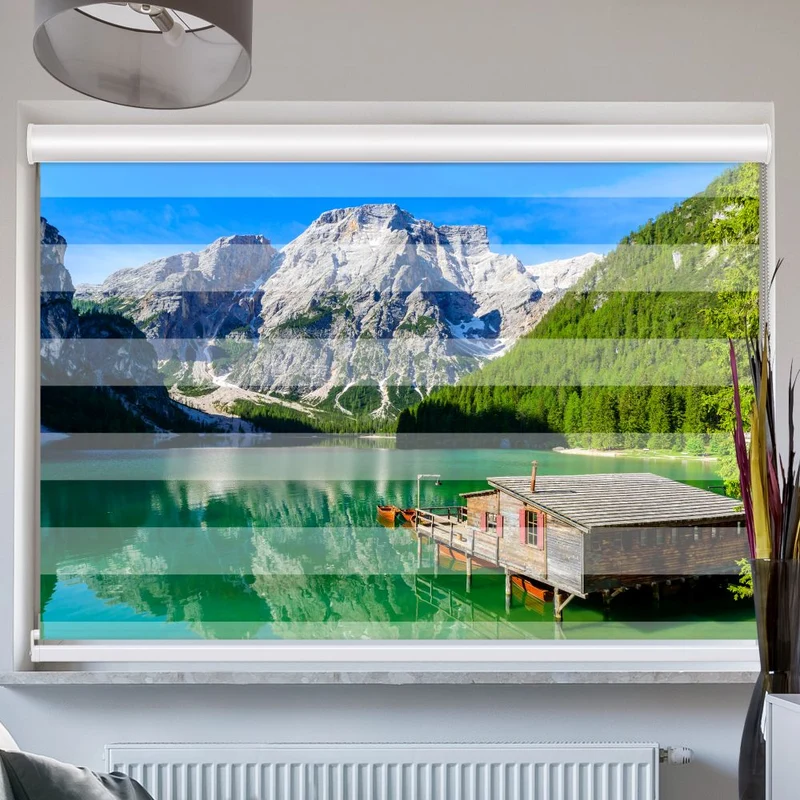 Doppelrollo mit Kassette "Dolomiten Bergsee"