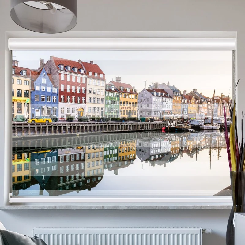 Doppelrollo mit Kassette "Kopenhagen Nyhavn"