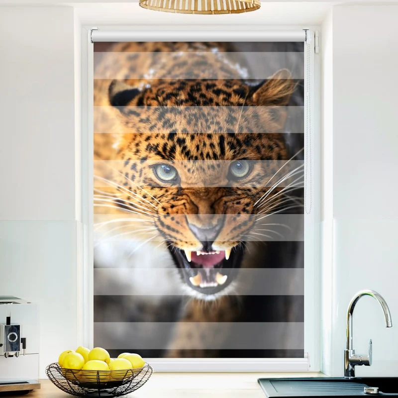 Klemmfix Doppelrollo 'Leopard' | Klemm Doppelrollo
