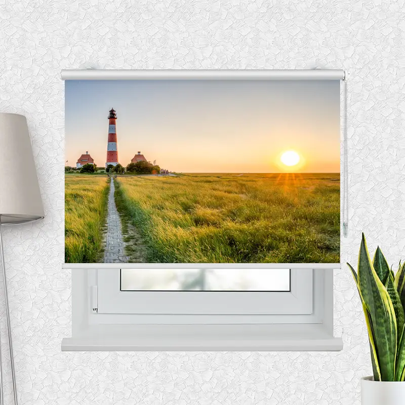 Motivrollo "Leuchtturm Nordsee" | Bis B 430 x H 440 cm