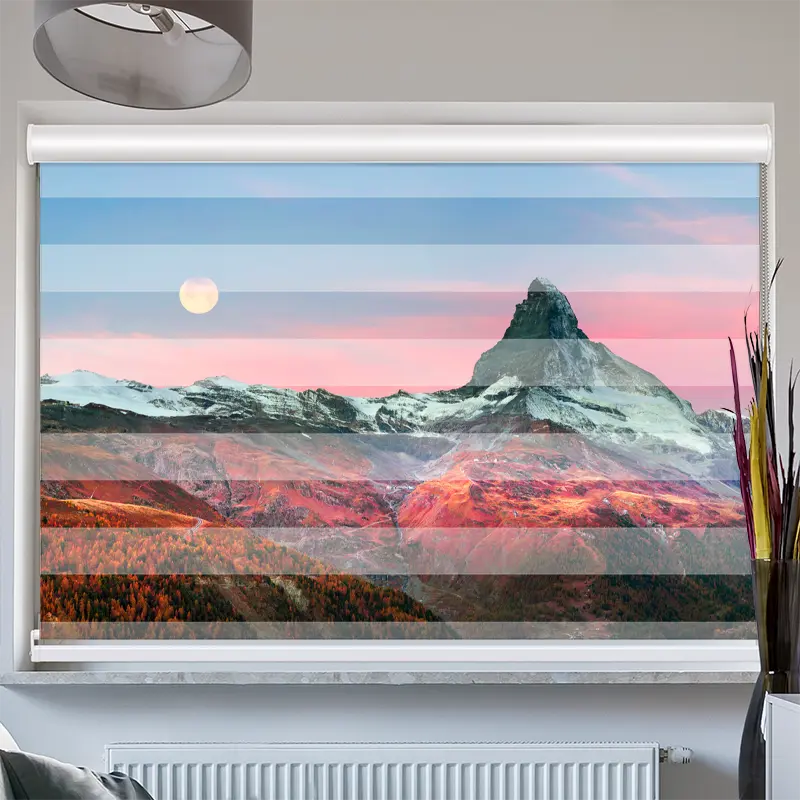 Doppelrollo mit Kassette "Matterhorn in den Alpen im Herbst"