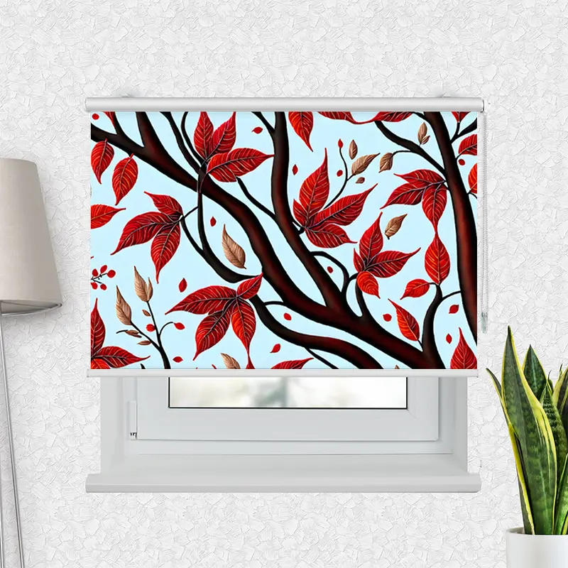 Klemmfix Rollo "Aeste Im Herbst" | Motiv-Klemmrollo