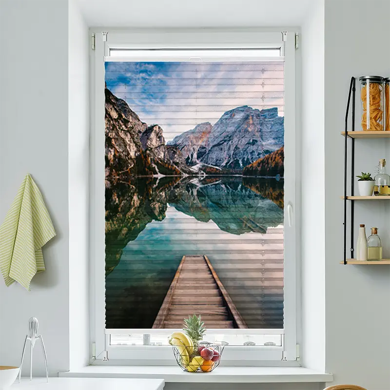 Wabenplissee Motiv "Pragser Wildsee"