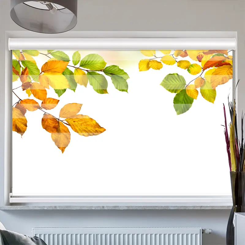 Doppelrollo mit Kassette "Herbstblaetter"