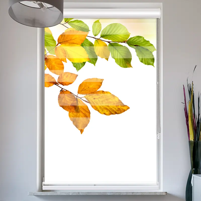 Doppelrollo mit Kassette "Herbstblaetter"