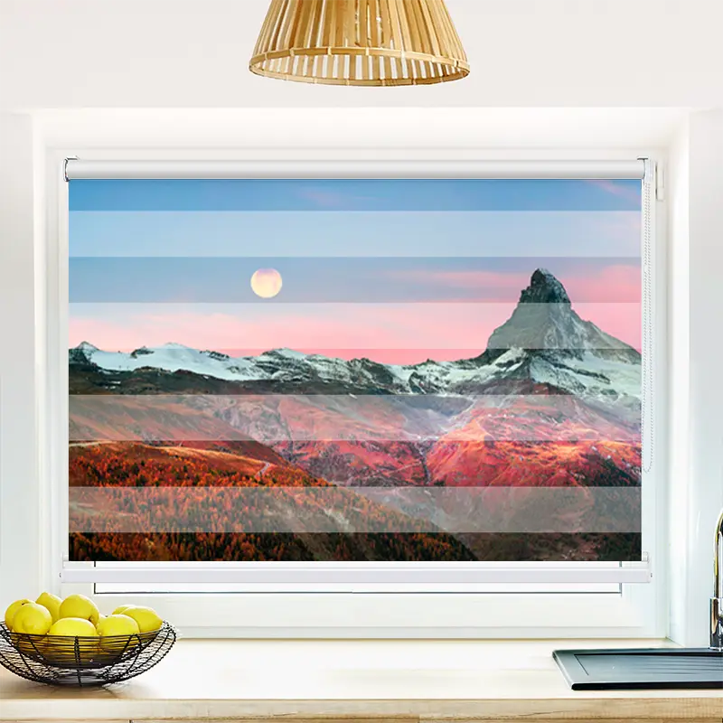 Klemmfix Doppelrollo "Matterhorn in den Alpen im Herbst" | Klemm Doppelrollo