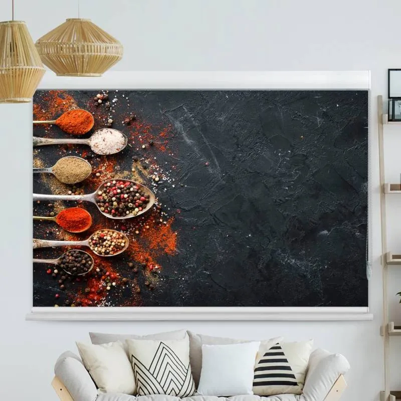 Kassettenrollo Motiv "Gewuerze Arrangiert" | bis B 420 x H 420 cm