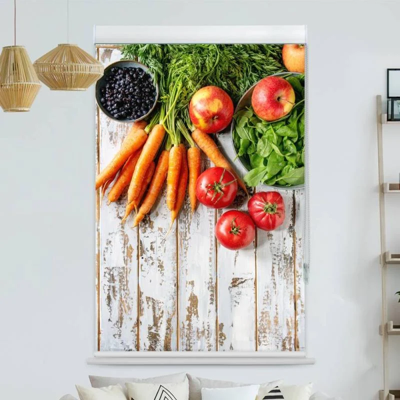 Kassettenrollo Motiv "Frisches Gemuese" | bis B 420 x H 420 cm
