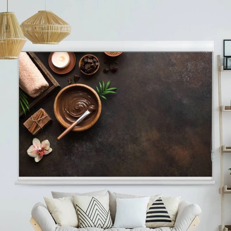 Kassettenrollo Motiv "Spa Mit Schokolade" | bis B 420 x H 420 cm
