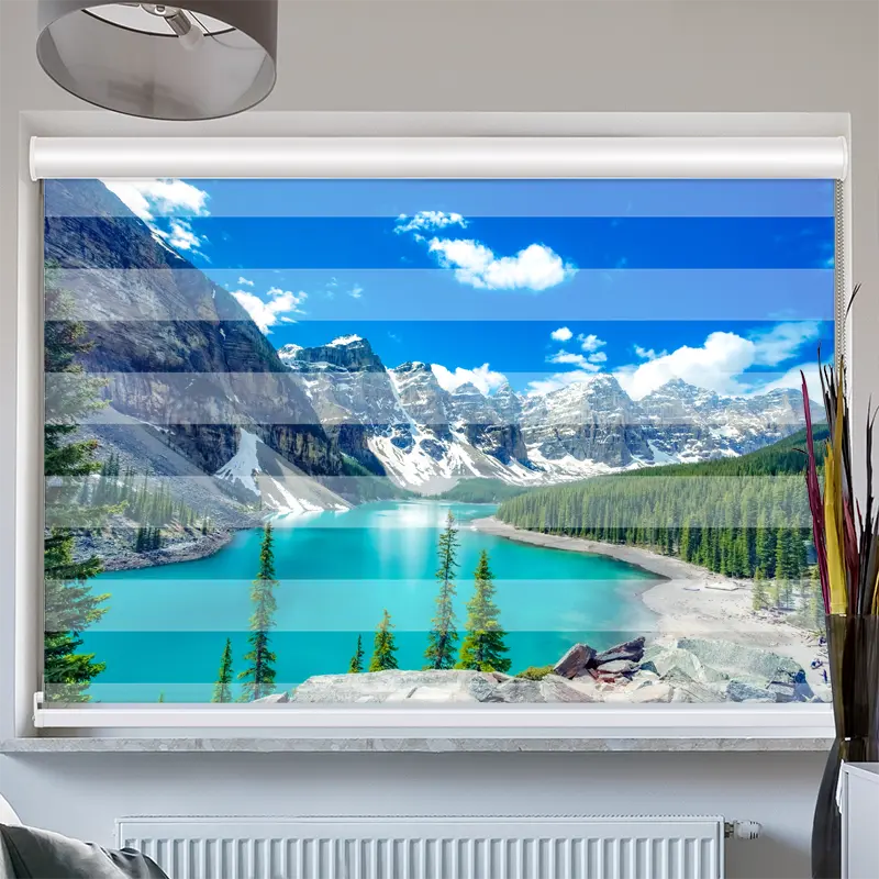 Doppelrollo mit Kassette "Morain Lake Bergsee"