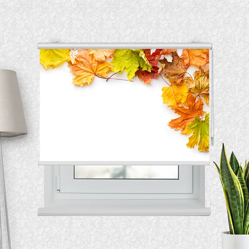 Klemmfix Rollo "Herbstlaub" | Motiv-Klemmrollo