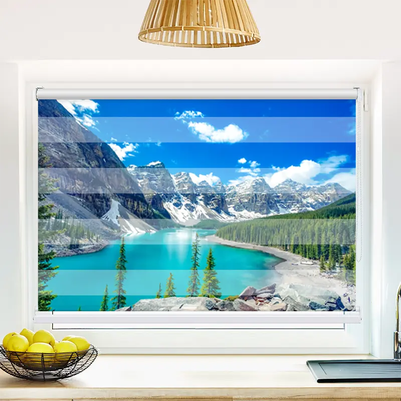 Klemmfix Doppelrollo "Morain Lake Bergsee" | Klemm Doppelrollo