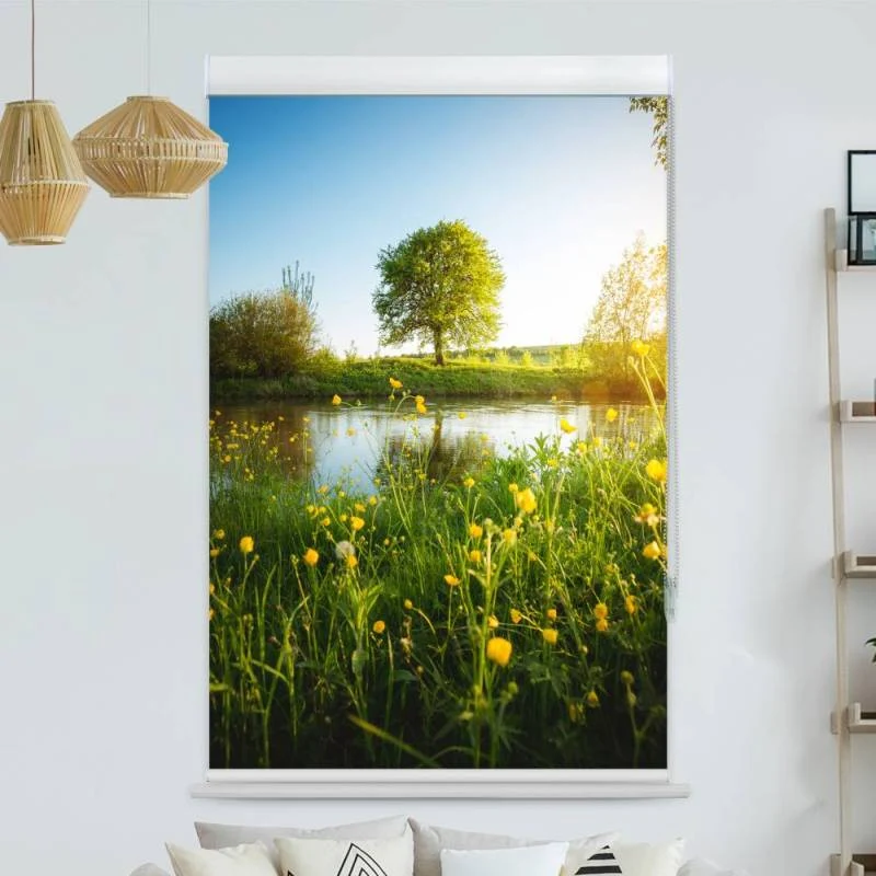 Kassettenrollo Motiv "Schoener Baum Auf Wiese" | bis B 420 x H 420 cm