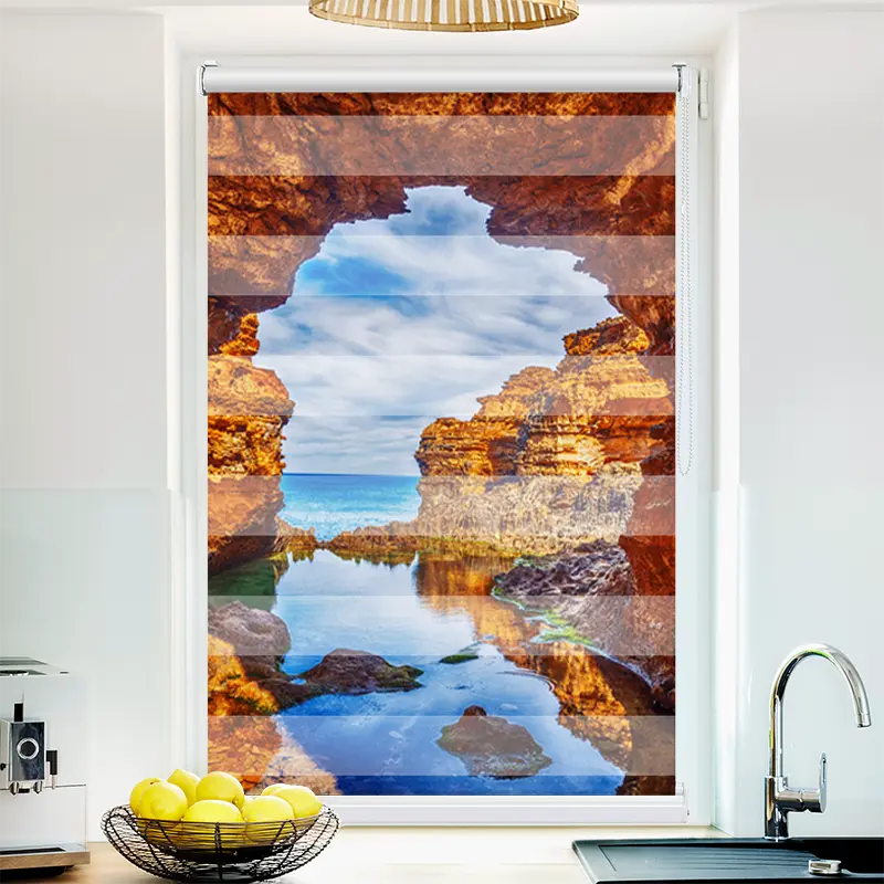 Klemmfix Doppelrollo "Australien Meer" | Klemm Doppelrollo