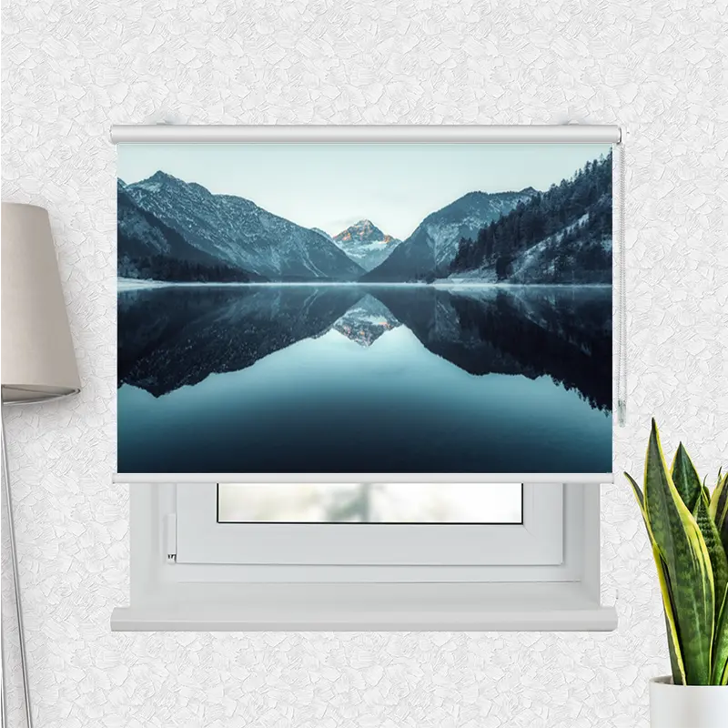 Klemmfix Rollo "Plansee Alpen" | Motiv-Klemmrollo